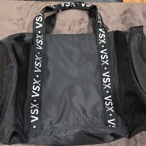 VSX Black Duffel Bag with Logo Straps